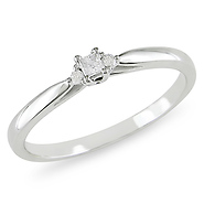10K White Gold 0.07 CTW Diamond Engagement Ring