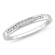 10K White Gold 1/8 CTW Diamond Channel Set Anniversary Ring