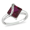 3.06 CT TGW Synthetic Ruby Fashion Ring 10K White Gold