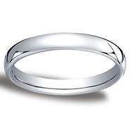 3.5mm European Comfort-Fit 14K White Gold Benchmark Ring