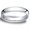 4.5mm European Comfort-Fit 14K White Gold Benchmark Ring