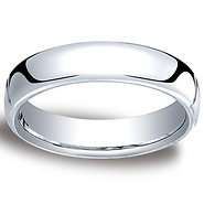 5.5mm European Comfort-Fit 14K White Gold Benchmark Ring