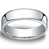 18K White Gold 6.5mm European Comfort-Fit Benchmark Ring