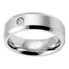 7mm 0.05 CT Diamond Beveled Edge Cobalt Wedding Band