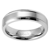 6mm Brushed & Polished Designer Cobalt Wedding Band