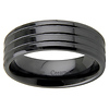 8mm Black Ceramic Polished Wedding Band