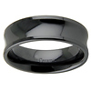 8mm Black Ceramic Polished Concave Wedding Band