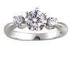 14k White Gold Fancy CZ Flower Ring
