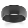8mm Black Stainless Steel Domed Wedding Band