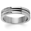 6mm Stainless Steel Polished Designer Wedding Band