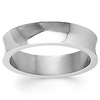 7mm Stainless Steel Polished Concave Wedding Band