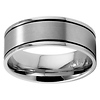 8mm Stainless Steel Brushed & Polished Wedding Band