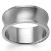 10mm Stainless Steel Concave Wedding Band