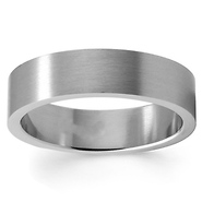 6mm Stainless Steel Flat Brushed Wedding Band