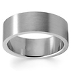 8mm Stainless Steel Flat Brushed Wedding Band