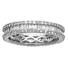 18k Round and Baguette Diamond Eternity Band 1.75ct