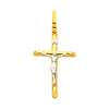 Small 14K Two Tone Gold Crucifix