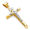Mini 14K Two Tone Gold Crucifix
