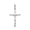 14K White Gold Small Crucifix Cross Charm Pendant