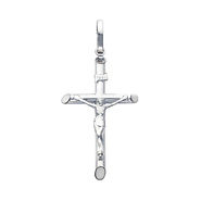 Small 14K White Gold Crucifix