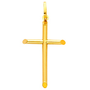 Large 14K Yellow Gold Classic Cross Pendant