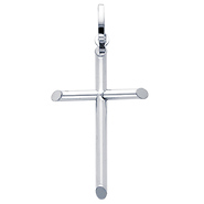 Large 14K White Gold Classic Cross Pendant