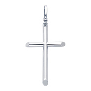 Medium 14K White Gold Classic Cross Pendant