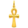 14K Yellow Gold Religious Medium Ankh Cross Charm Pendant