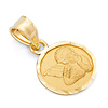 14K Yellow Gold Religious Angel Cherub Charm Pendant