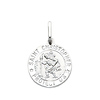 14K White Gold Medium Religious Saint Christopher Medal Charm Pendant