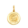 14K Yellow Gold Religious Saint Joseph Medal Charm Pendant