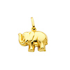 14K Yellow Gold  Elephant Charm Pendant