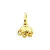 14K Yellow Gold  Elephant Charm Pendant