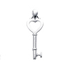 14K White Gold Key to My Heart Charm Pendant