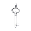 14K White Gold Key to My Heart Charm Pendant