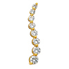14K Yellow Gold CZ Cubic Zirconia Journey Charm Pendant