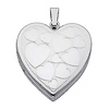 Sterling Silver Engraved Heart Locket Pendant