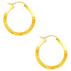 14K Yellow Gold 1.5mm High Polished Elegant Hoop Earrings (0.8' or 20mm Diameter)