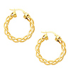14K Yellow Gold 3mm Twisted Hoop Earrings (1.2' or 30mm Diameter)