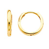 14k Yellow Gold 2mm Small Huggies Earrings for Kids & Teens (0.4' or 10mm)