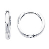 14k White Gold 2mm Small Huggies Earrings for Kids & Teens (0.4' or 10mm)