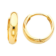 14k Yellow Gold 3mm Small Huggies Earrings for Kids & Teens (0.5' or 12mm)