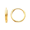 14k Yellow Gold 2mm Small Domed Huggies Earrings for Kids and Teens (0.4' or 11mm)