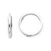 14k White Gold 2mm Small Domed Huggies Earrings for Kids and Teens (0.4' or 11mm)
