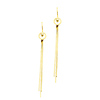 14K Yellow Gold Fancy Dangle Hanging Earrings with Fishhook