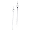 14K White Gold Fancy Dangle Hanging Earrings with Fishhook