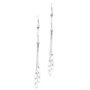14K White Gold Fancy Dangle Hanging Earrings with Fishhook