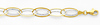 14K Yellow and White Gold Light Fashion Link Bracelet with Lobster Claw Clasp - 7.25' Inches