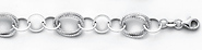 14K White Gold Light Fashion Link Bracelet with Lobster Claw Clasp - 7.5' Inches