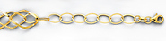 14K Yellow Gold Light Fashion Link Bracelet with Lobster Claw Clasp - 8' Inches